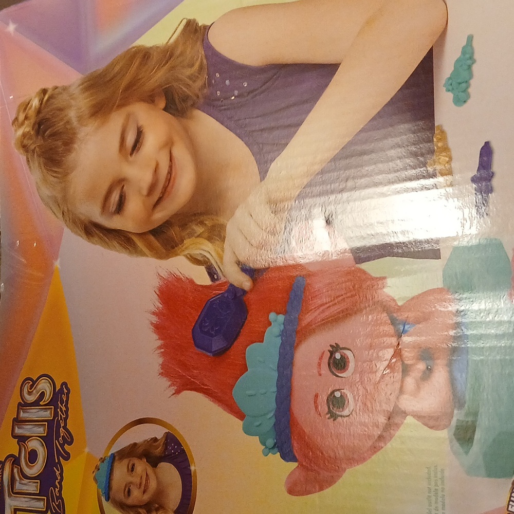 Trolls styling head with brush and bows - Picture 5 of 7